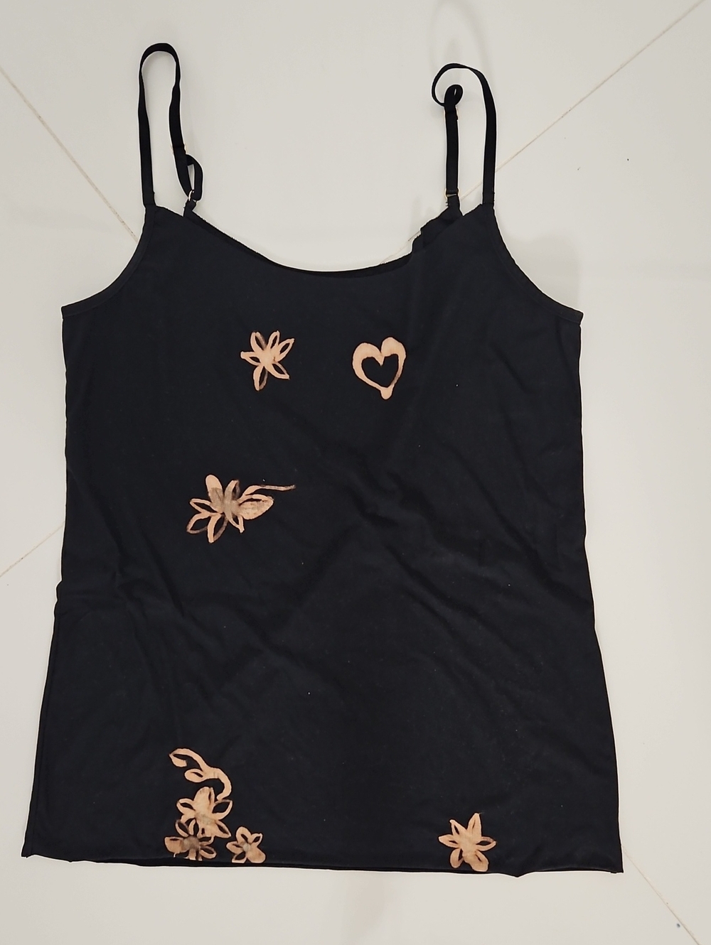 Commando Black Camisole with Floral Accents